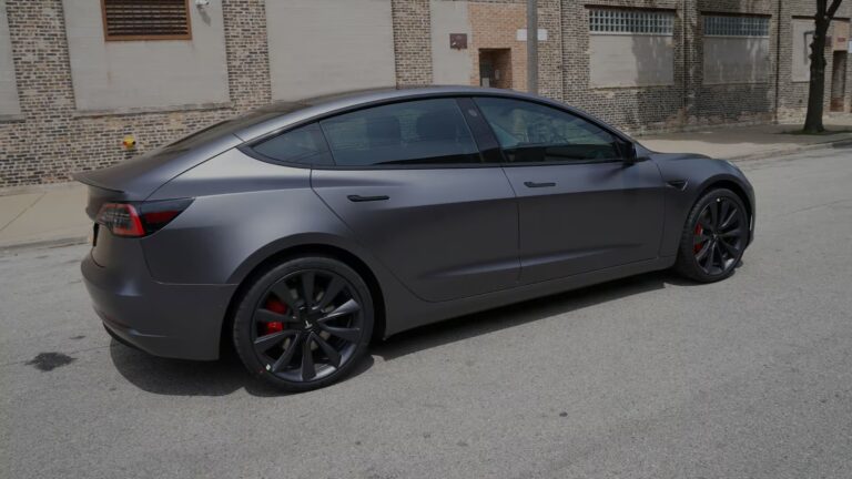 Tesla Model 3 — Model 3 in matte dark gray (Z Tech).